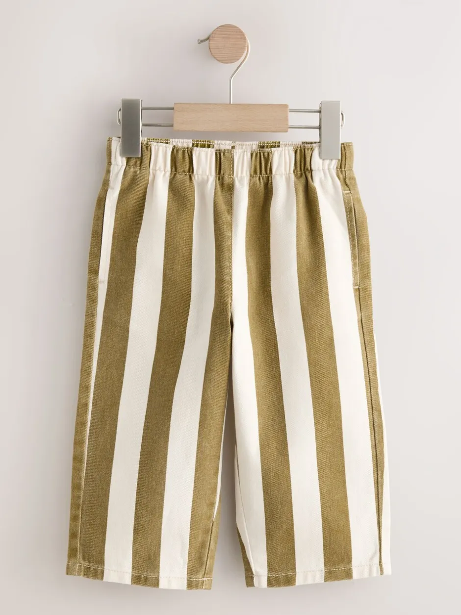 Broeken En Leggings|Next - Gestreepte broek (3mnd-7jr) Olijfgroen