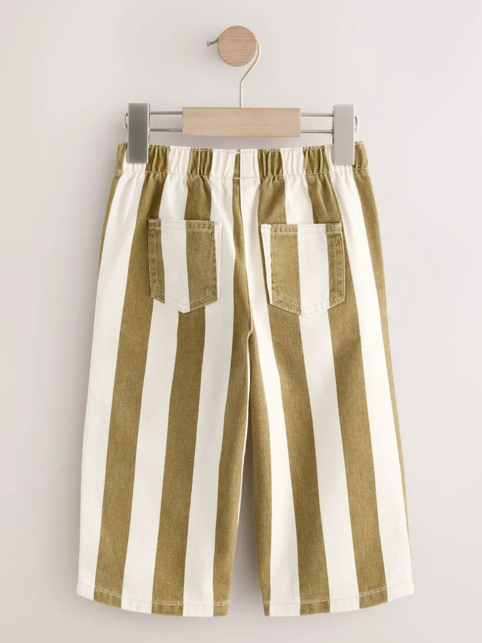 Broeken En Leggings|Next - Gestreepte broek (3mnd-7jr) Olijfgroen