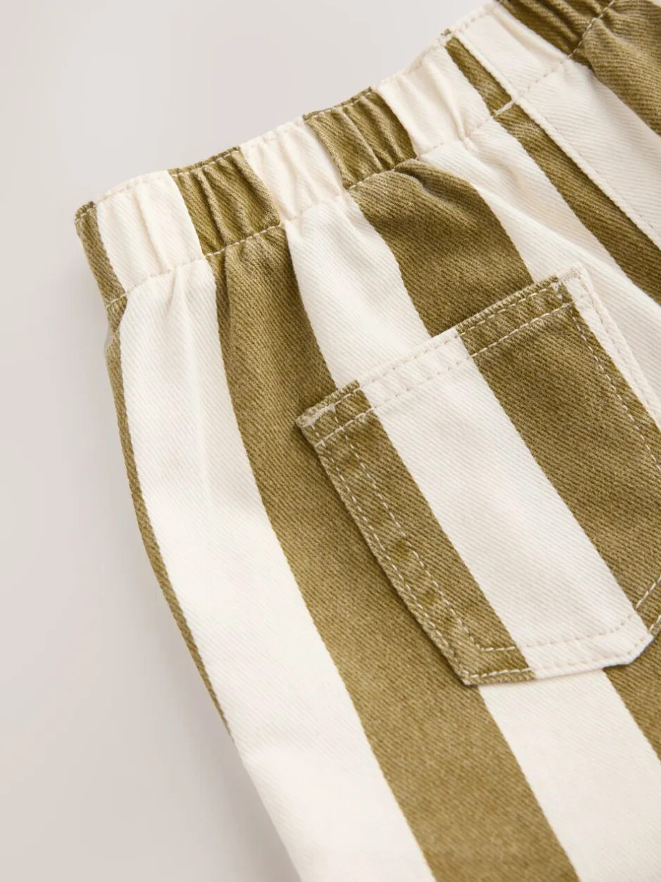 Broeken En Leggings|Next - Gestreepte broek (3mnd-7jr) Olijfgroen