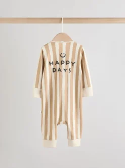 Multipacks|Babypakjes En Babypyjama's|Next - Set van 3 babypyjama's (0-3jr) Olijfgroen
