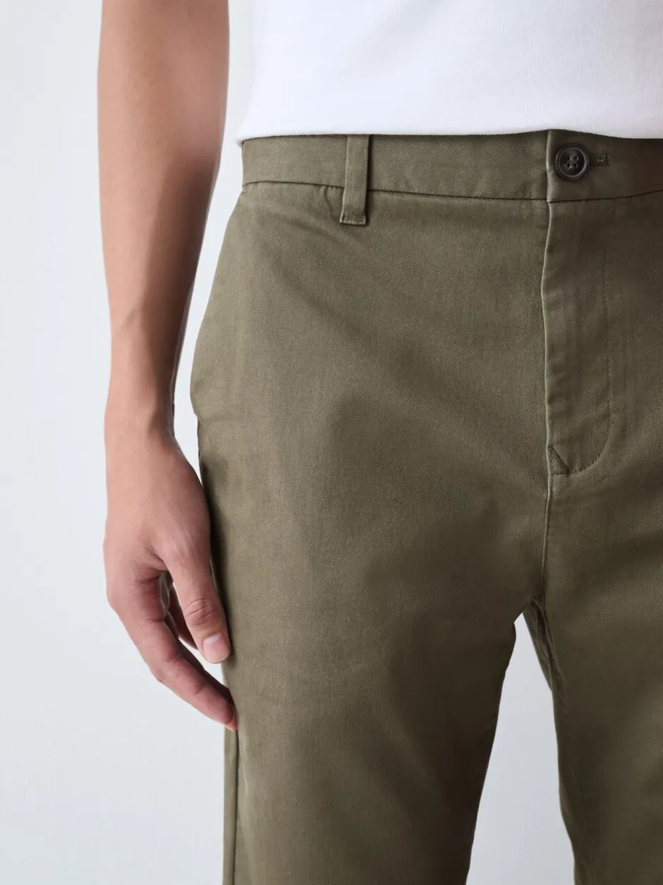 Broeken En Chino's*Next Olijfgroen - Slim Fit - Stretchy chino