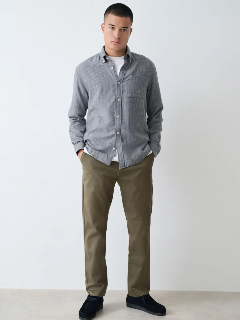 Broeken En Chino's*Next Olijfgroen - Slim Fit - Stretchy chino