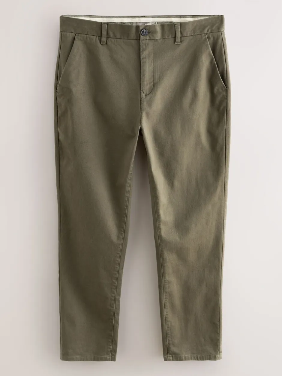 Broeken En Chino's*Next Olijfgroen - Slim Fit - Stretchy chino