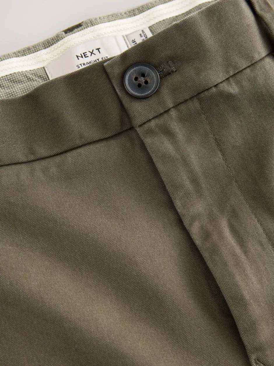 Broeken En Chino's*Next Olijfgroen - Slim Fit - Stretchy chino