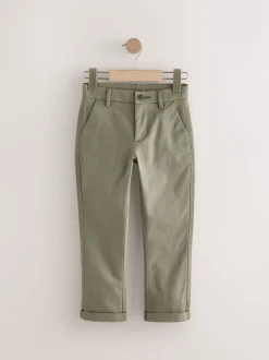 Broeken En Chino's|Next Olijfgroen - Stretchy chino's (3-17jr)