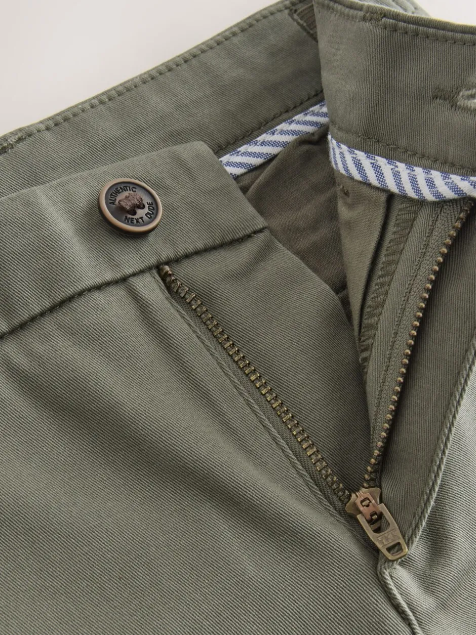 Broeken En Chino's*Next Olijfgroen - Stretchy chino's (3-17jr)