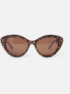 Zonnebril|Oliver Bonas Leopard Print Cat Eye Acetate Sunglasses