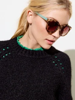 Zonnebril*Oliver Bonas Preppy Faux Round Sunglasses