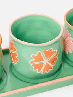Vazen*Oliver Bonas Set of 3 Flor Mini Plant Pots