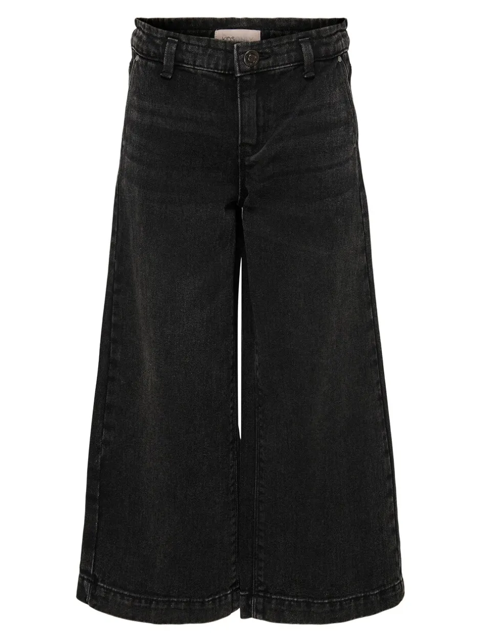 Jeans|ONLY KIDS ONLY - Cropped kinderjeans met wijde pijpen