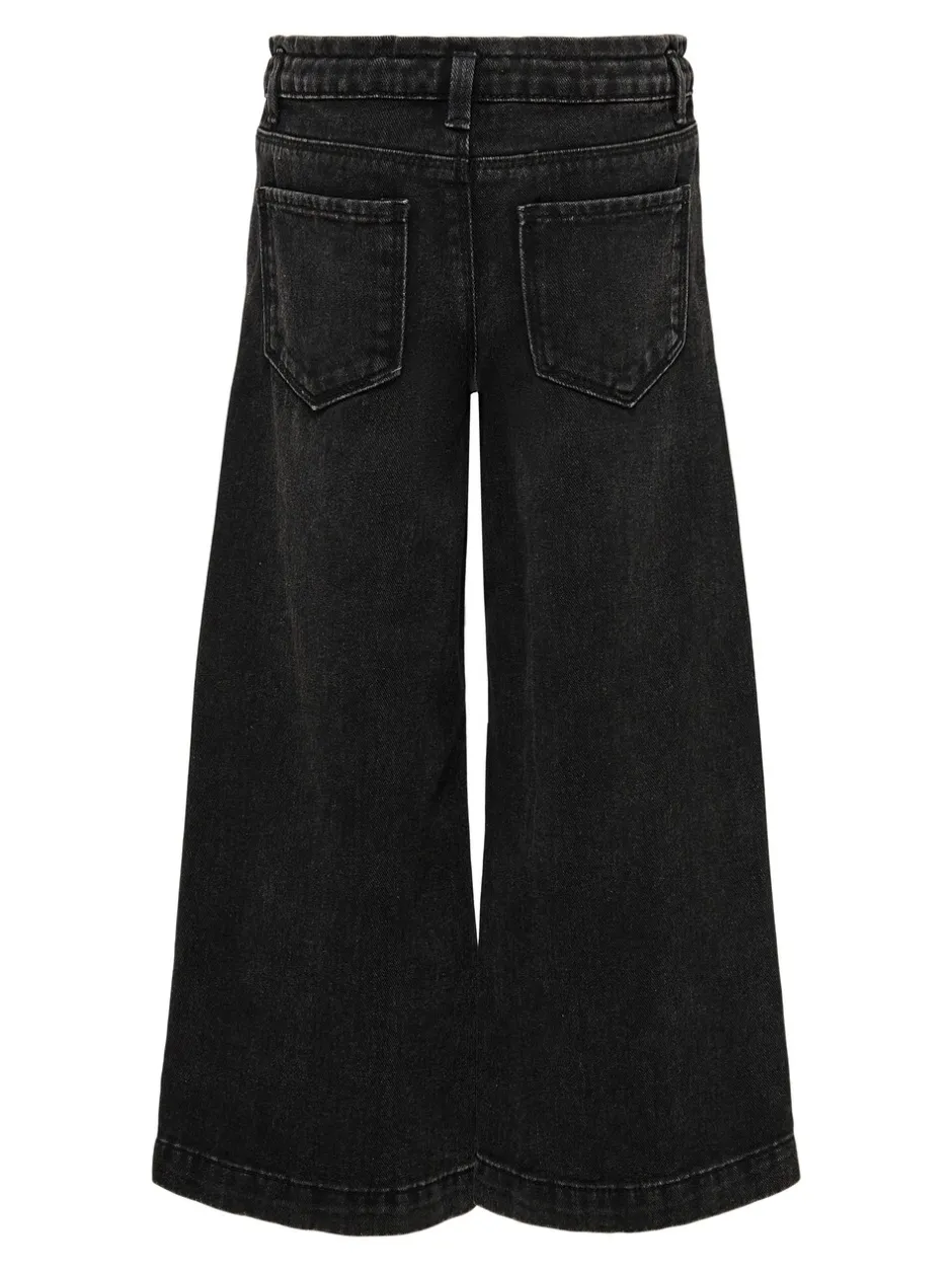 Jeans|ONLY KIDS ONLY - Cropped kinderjeans met wijde pijpen