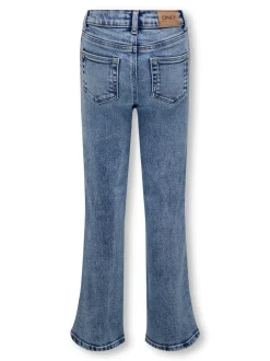 Jeans|ONLY KIDS lichtblauwe jeans met verstelbare taille en rechte pijpen