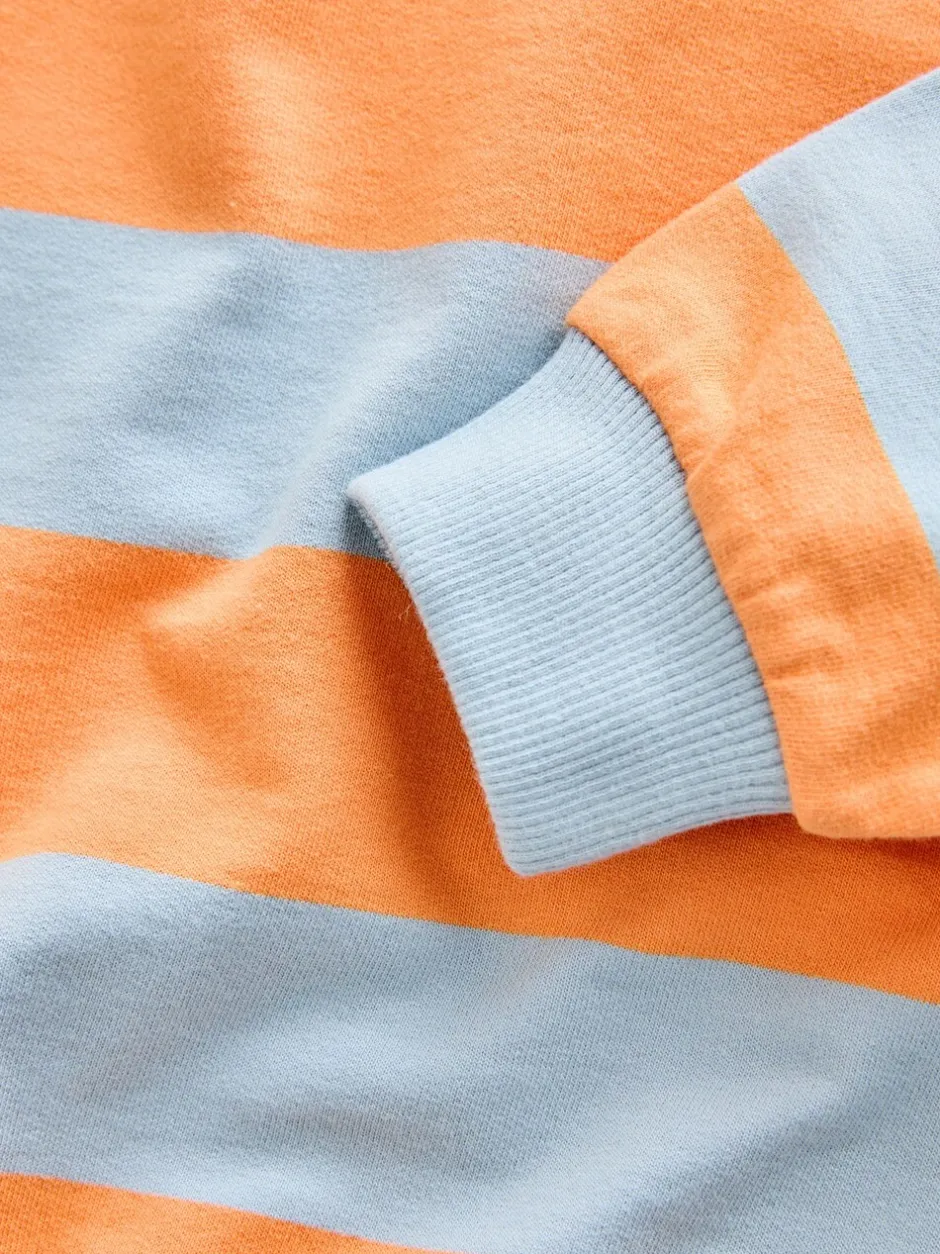Truien En Breisels|Sweaters En Hoody´S*Next Orange & Blue Stripe - Sweatshirt met ronde hals en all-over print (3 mnd - 7 jr)