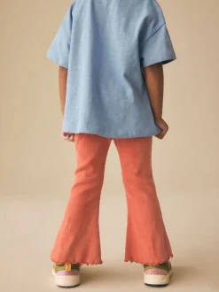 Broeken En Leggings*Next Orange Brown - Geribbelde flare legging (3 mnd-7 jr)