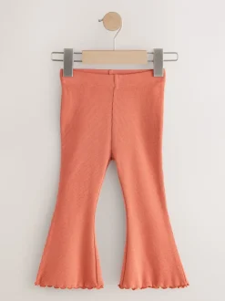 Broeken En Leggings*Next Orange Brown - Geribbelde flare legging (3 mnd-7 jr)