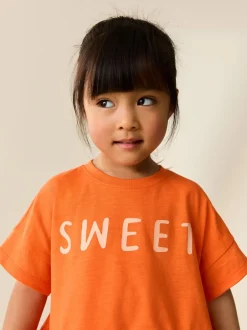 Shorts En Rokken*Next Orange Strawberry - Set van top met korte mouwen en short (3 mnd-7 jr)