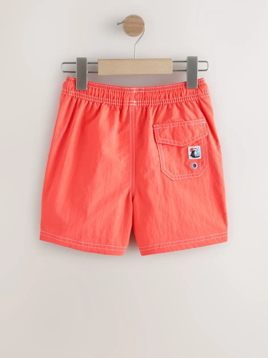 Badkleding|Next - Contrast Stitch Swim Shorts (3-16yrs) Oranje