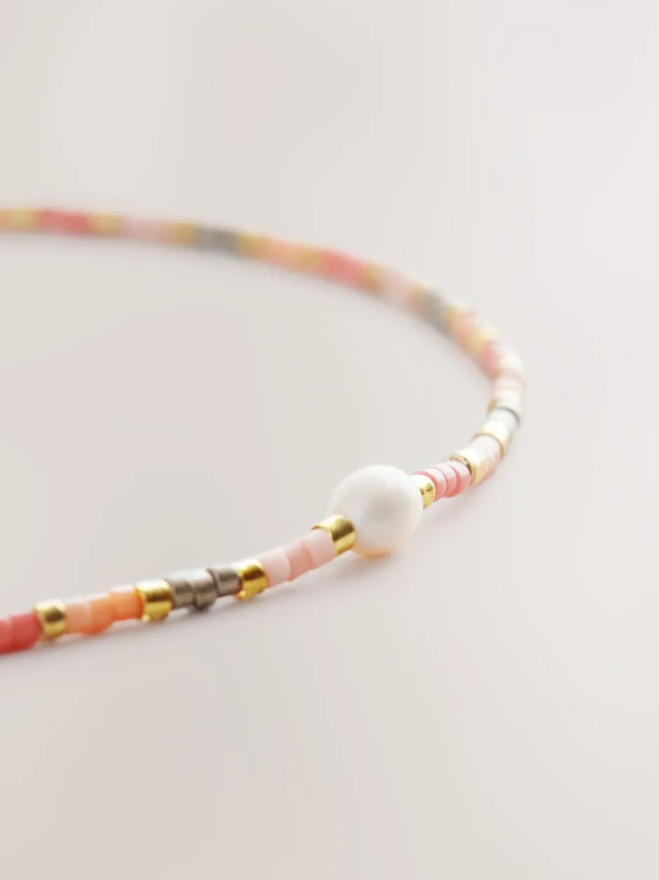 Sieraden*Next Oranje - Enkelbandje met kralen