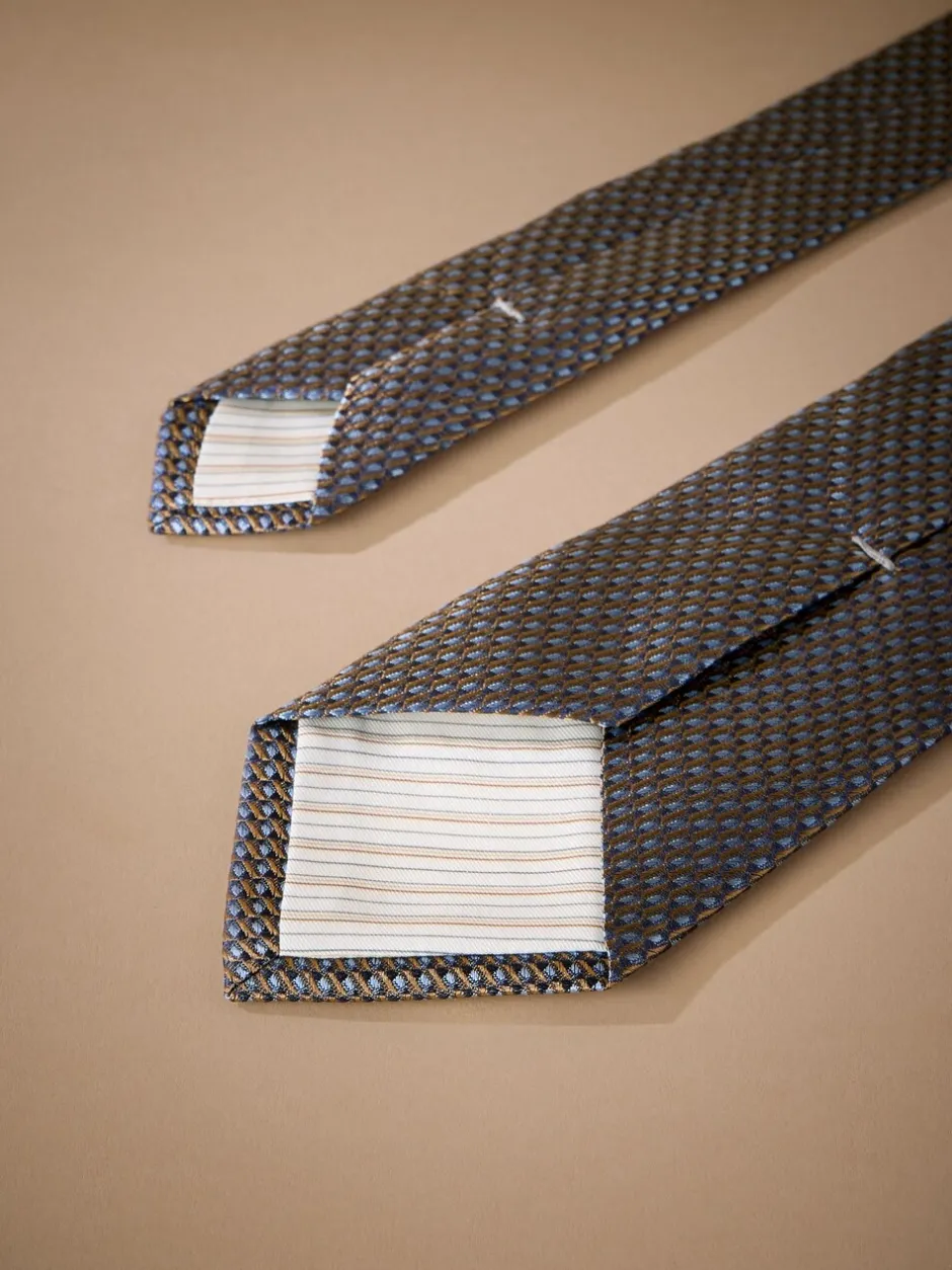 Stropdassen En Pochets*Next Oranje - Signature designstropdas van Italiaanse zijde
