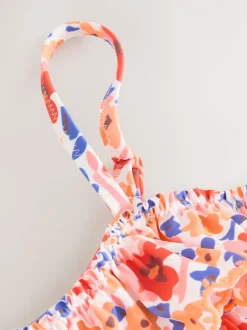 Badkleding*Next - Bikini met ruches (3-16jaar) Oranje fijn gebloemd