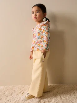 Tops|T-Shirts*Next - Long Sleeve Ribbed Frill Top (3mths-7yrs) Oranje fijn gebloemd