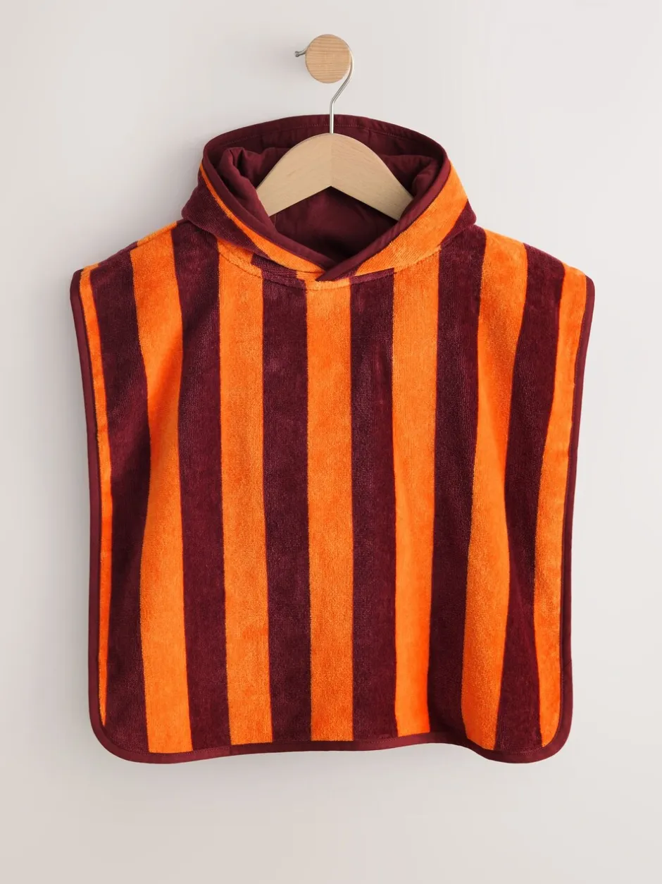 Badkleding|Badkleding|Next - Towelling Poncho (9mths-6yrs) Oranje gestreept