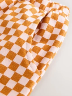 Broeken En Leggings*Next Oranje met dambordmotief - Broek met wijde kortere pijpen (3mnd -7jr)