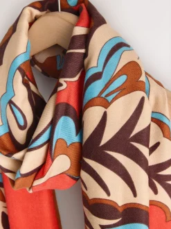 Mutsen, Handschoenen En Sjaals|Next Oranje met paisleyprint - Halfzware sjaal