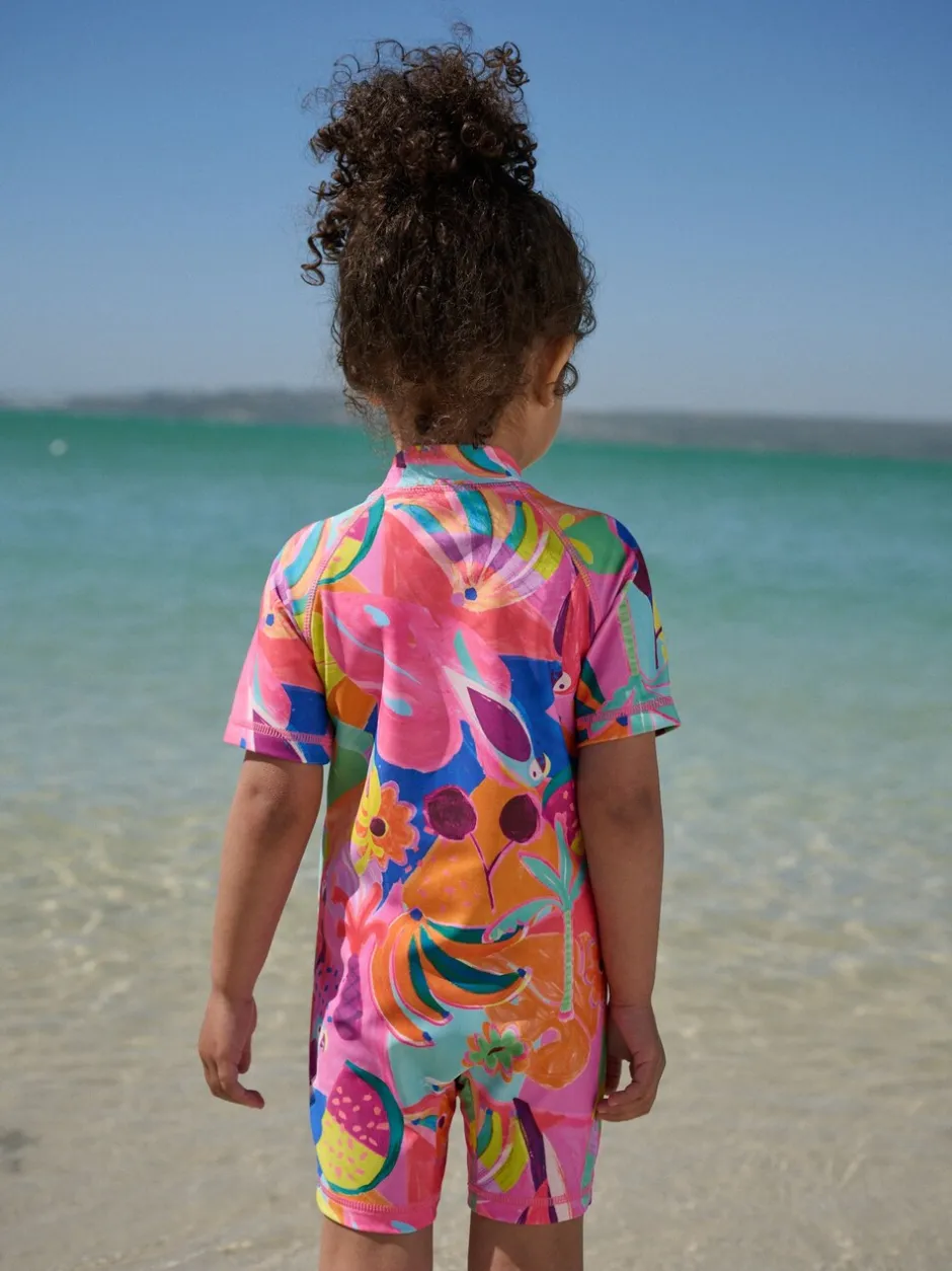 Badkleding|Badkleding*Next Oranje tropisch - Zonbeschermend badpak (3 mnd-10 jr)