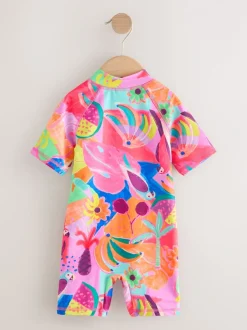 Badkleding|Badkleding*Next Oranje tropisch - Zonbeschermend badpak (3 mnd-10 jr)