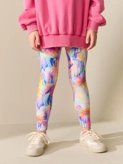 Broeken En Leggings*Next Oranje/blauw gebloemd - Legging (3-16 jr)
