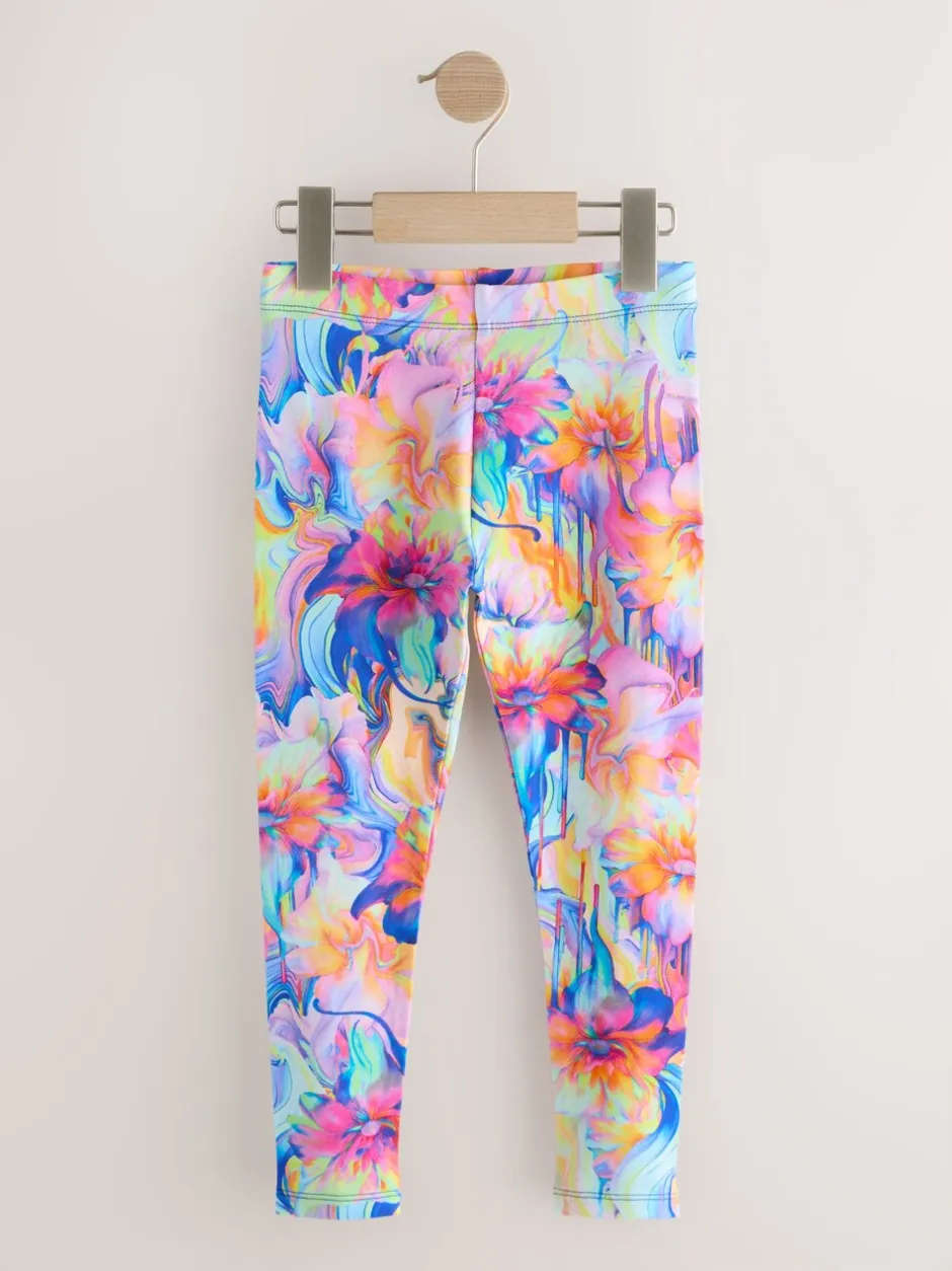 Broeken En Leggings*Next Oranje/blauw gebloemd - Legging (3-16 jr)