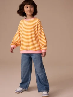 Sweaters En Hoody´S*Next Oranje/roze - Oversized Cosy Rib Sweatshirt (9mths-16yrs)