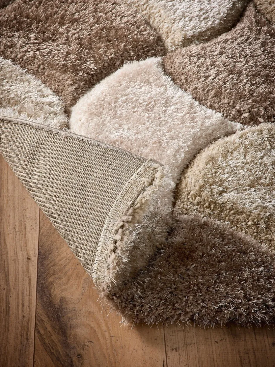 Vloerkleden En Lopers|Vloerkleden En Lopers|Origin Rugs 3D Scallop Shaggy Rug Neutraal