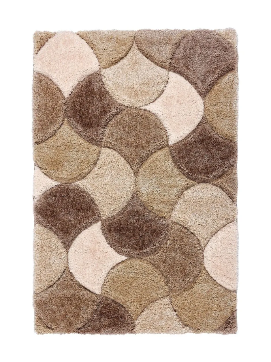 Vloerkleden En Lopers|Vloerkleden En Lopers|Origin Rugs 3D Scallop Shaggy Rug Neutraal