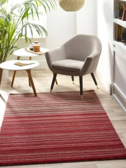 Vloerkleden En Lopers|Vloerkleden En Lopers|Origin Rugs Origins Rugs Tapijt met fijne strepen Rood