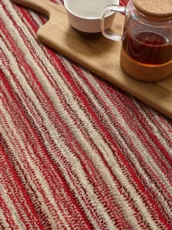 Vloerkleden En Lopers|Vloerkleden En Lopers|Origin Rugs Origins Rugs Tapijt met fijne strepen Rood