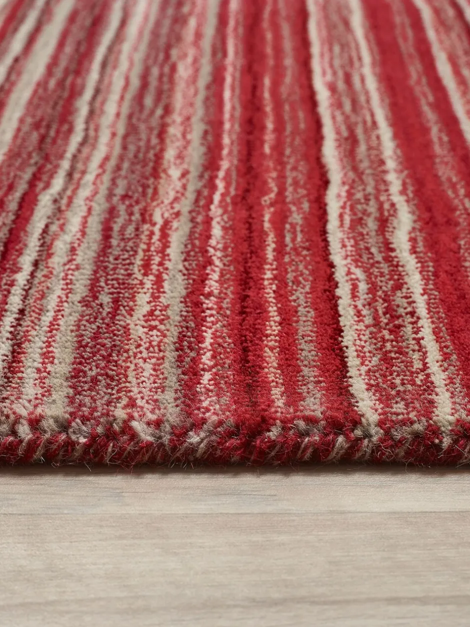 Vloerkleden En Lopers|Vloerkleden En Lopers|Origin Rugs Origins Rugs Tapijt met fijne strepen Rood