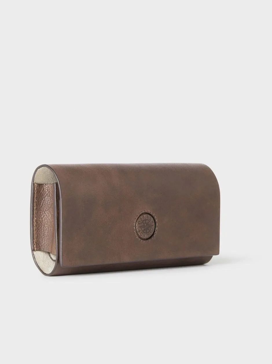 Portemonnees|Osprey London The Compass Leather Glasses Case