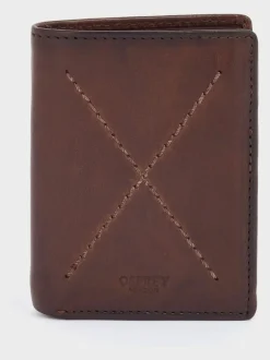 Portemonnees|Osprey London The X Stitch Micro Leather RFID Card & Coin Wallet