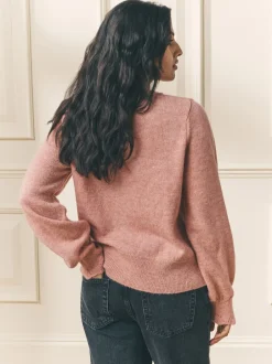 Gebreide Kleding|Laura Ashley - Pointelle Button Through Scallop Cardigan With A Touch Of Wool Oudroze