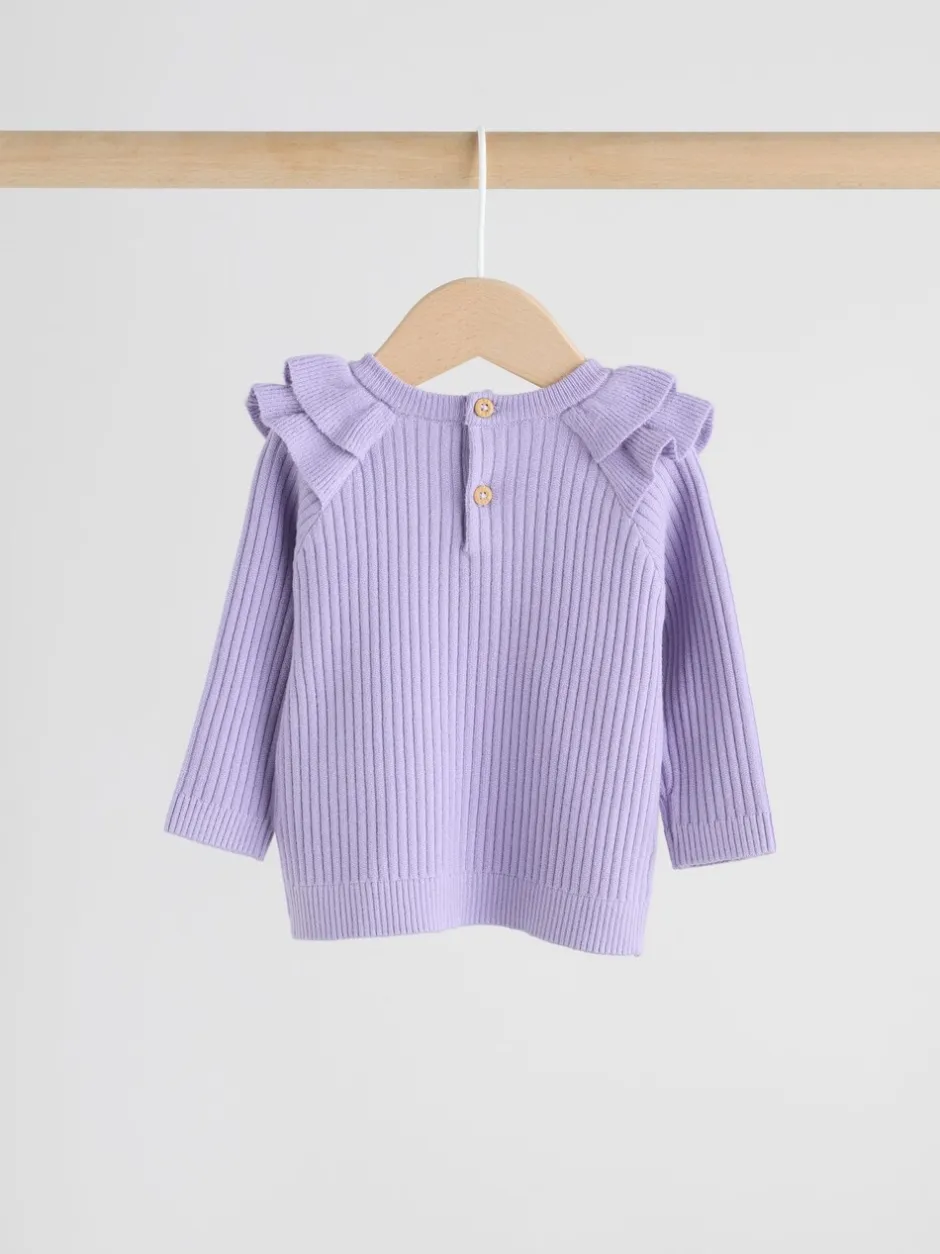 Sets En Combisets|Truien En Breisels|Next Paars - Gebreide babytrui en leggings set 2 -delig (0mnd -3jr)