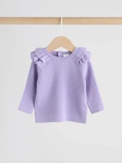 Sets En Combisets|Truien En Breisels|Next Paars - Gebreide babytrui en leggings set 2 -delig (0mnd -3jr)