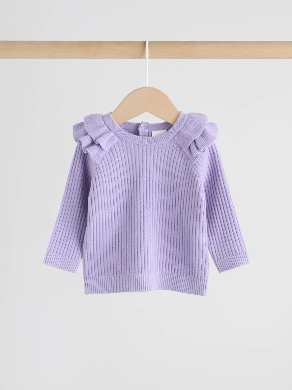 Sets En Combisets|Truien En Breisels|Next Paars - Gebreide babytrui en leggings set 2 -delig (0mnd -3jr)