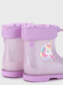 Laarzen*Igor - Glitter Unicorn Ankle Wellies Paars