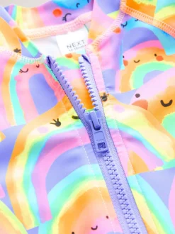 Badkleding*Next Paars met regenboog - Zonbeschermend badpak met lange pijpen (3 mnd-7 jr)