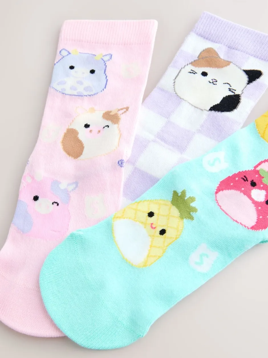 Sokken En Panty's|Next Paars/aqua - Cotton Rich Squishmallows Ankle Socks 3 Pack
