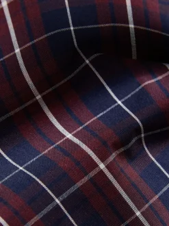 Shirts|Next - Geruit katoenen overhemd met lange mouwen (3-16jaar) Paarsblauw