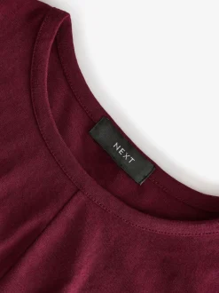 Jurken|Next - Zomerse T-shirtjurk met draai en korte mouwen Paarsblauw