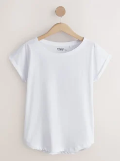 Tops En T-Shirts|Next - Set van 5 T-shirts met kapmouwtjes Paars/blauw/botergeel/roze/wit